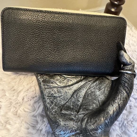 Coach Lightning Bolt Black Leather Zip Accordion Wallet F59336 - Picture 3 of 7